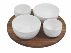 Półmisek z ceramicznymi miseczkami TAPAS