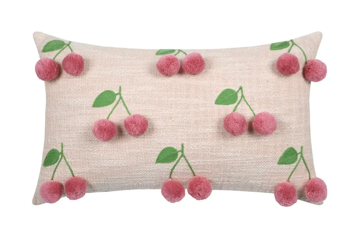 Poduszka ozdobna w wiśnie, CHERRIES, 30 x 50 cm