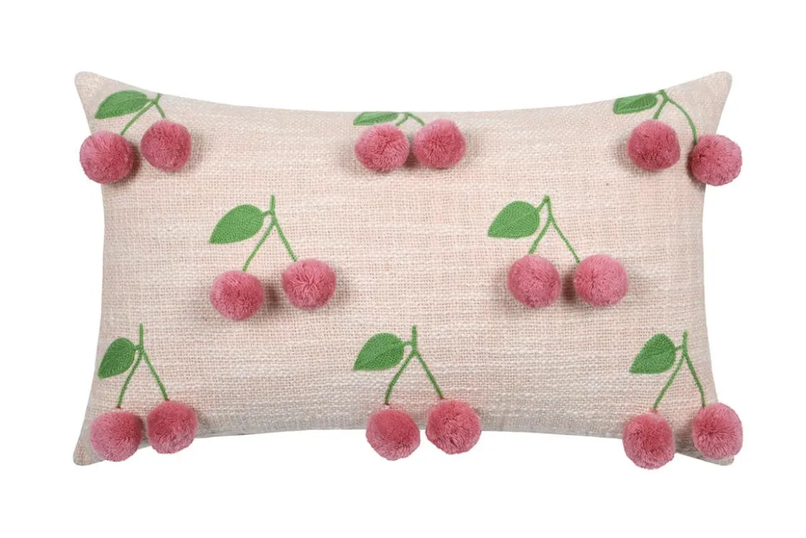Poduszka ozdobna w wiśnie, CHERRIES, 30 x 50 cm