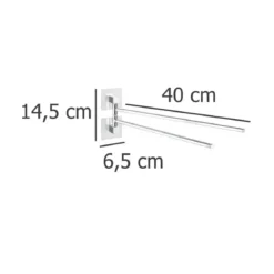 Podwójny wieszak na ręczniki QUADRO, Turbo-Loc, WENKO