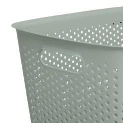 Pojemnik ażurowy SIENNE, plastik, z uchwytami, 17 l