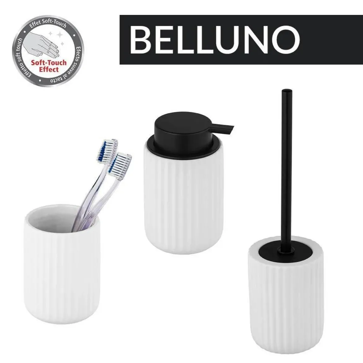 Pojemnik na szczoteczki do zębów BELLUNO, ceramiczny, Ø 8 cm, WENKO