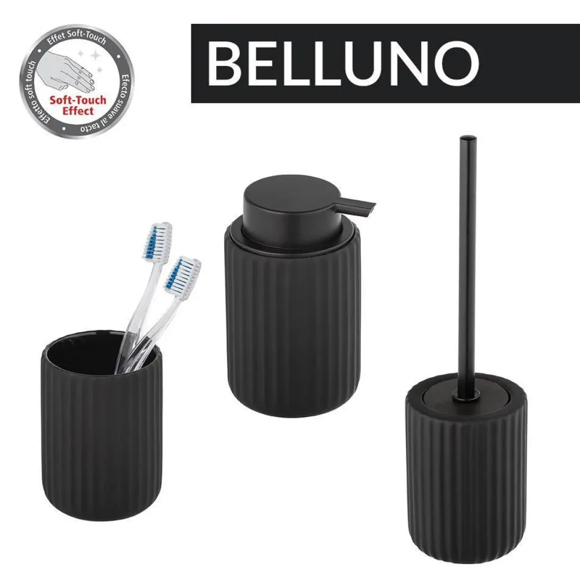 Pojemnik na szczoteczki do zębów BELLUNO, ceramiczny, Ø 8 cm, WENKO