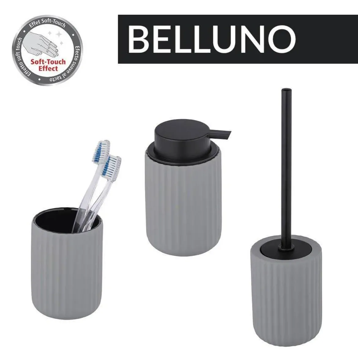 Pojemnik na szczoteczki do zębów BELLUNO, ceramiczny, Ø 8 cm, WENKO