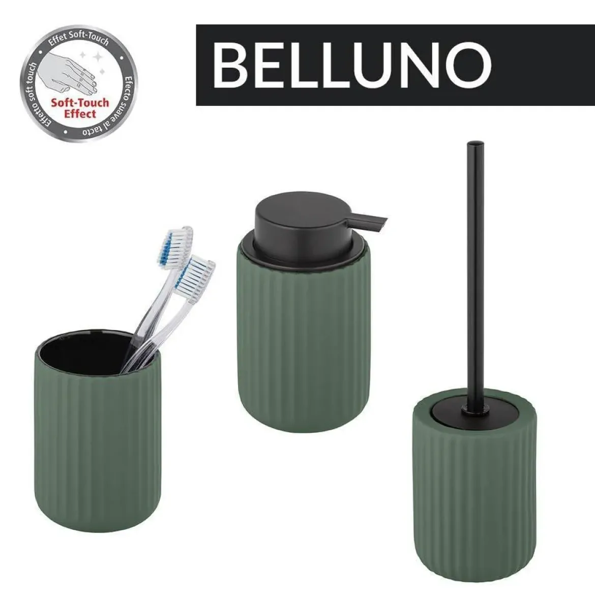 Pojemnik na szczoteczki do zębów BELLUNO, ceramiczny, Ø 8 cm, WENKO