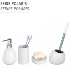 Pojemnik na szczotkę POLARIS + szczotka WC, WENKO