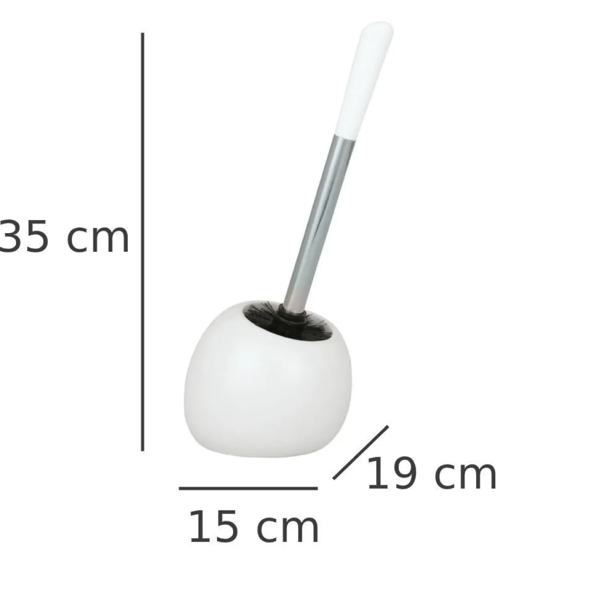 Pojemnik na szczotkę POLARIS + szczotka WC, WENKO