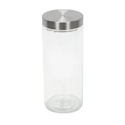 Pojemnik na żywność szklany z pokrywą ze stali nierdzewnej, 2000 ml
