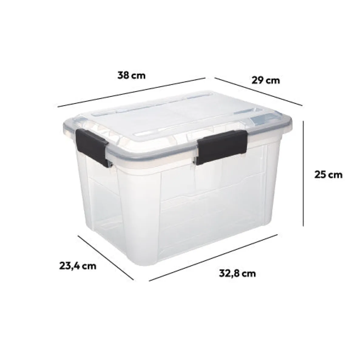Pojemnik plastikowy z pokrywą PROTECT, 18 l