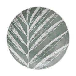 Porcelanowa zastawa stołowa dla 6 osób, wzór liści, 18 elementów