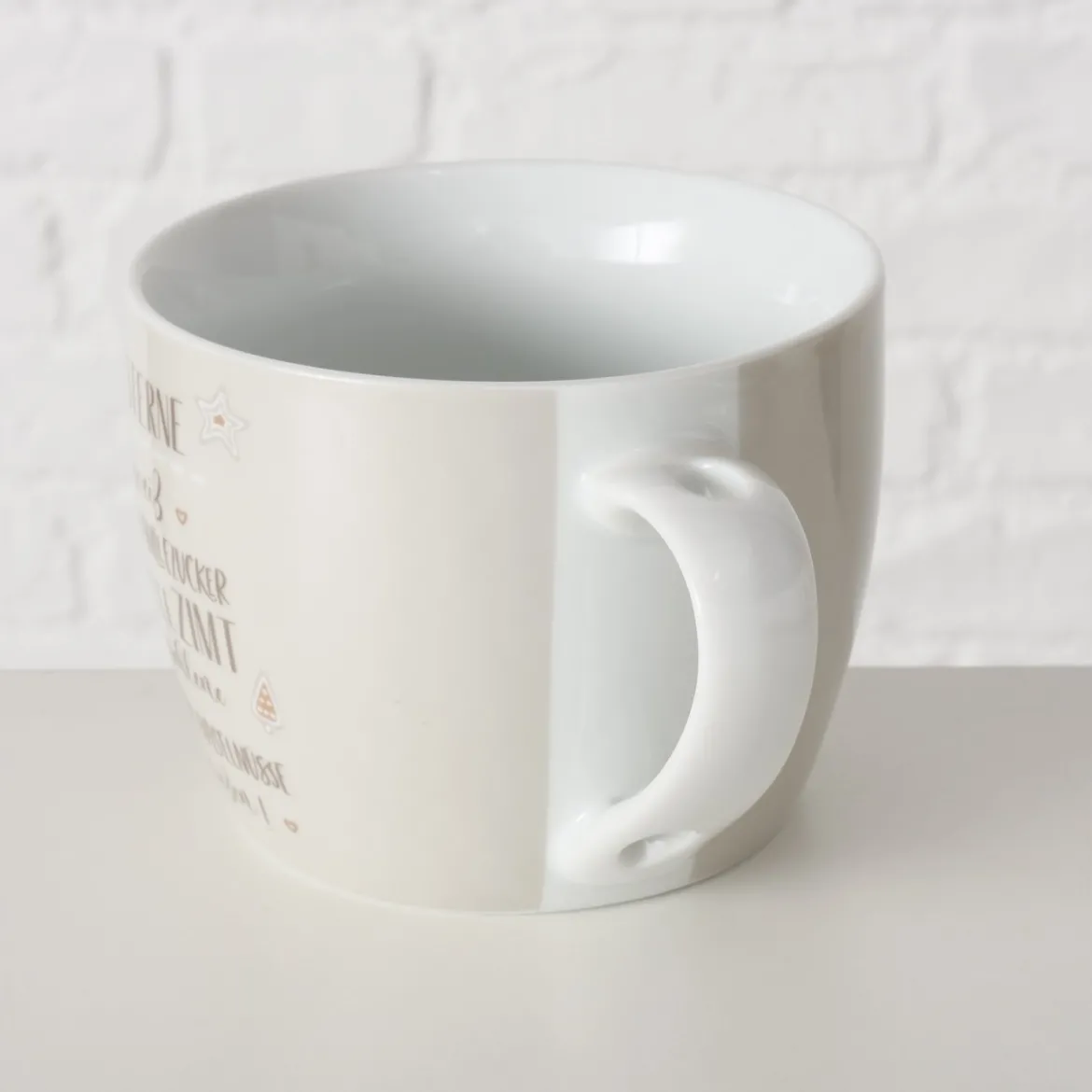 Porcelanowy kubek z pokrywką i łyżeczką, BAKERY, 600 ml