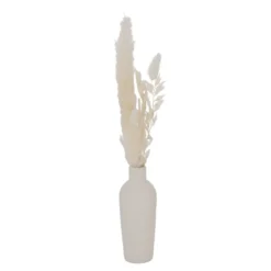 Porcelanowy wazon dekoracyjny Bianca, suszone kwiaty, wys. 16 cm