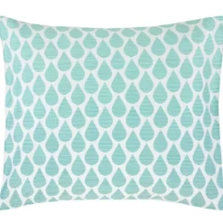 Poszewka ozdobna na poduszkę z bawełny satynowej w kolorze turkusowym, 40 x 40 cm, Esprit