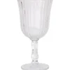 Prążkowany kieliszek na wino ze złotym brzegiem, 240 ml