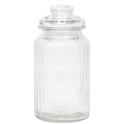 Prążkowany słoik ze szczelną pokrywką, 1000 ml