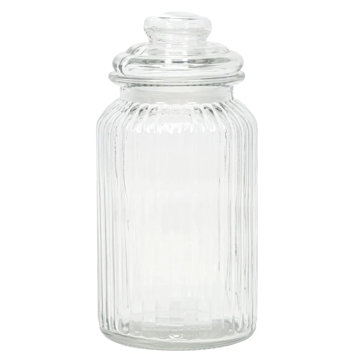 Prążkowany słoik ze szczelną pokrywką, 1000 ml
