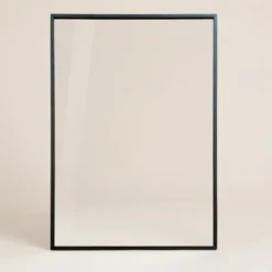 Prostokatne lustro wiszące AXION, 60 x 40 cm, czarne