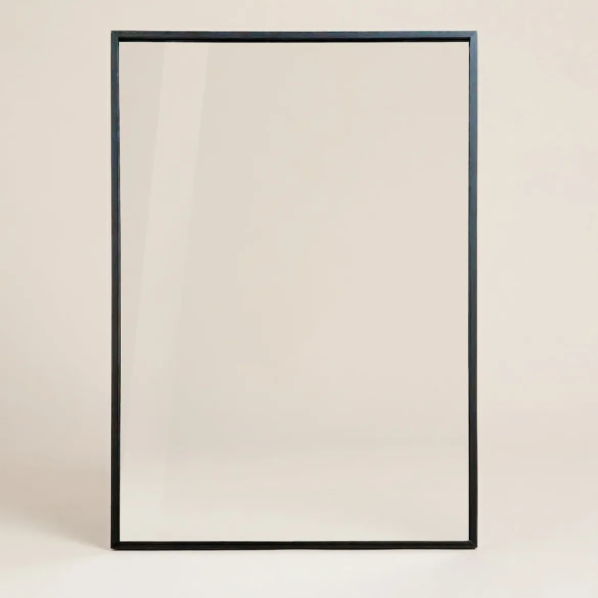 Prostokatne lustro wiszące AXION, 60 x 40 cm, czarne