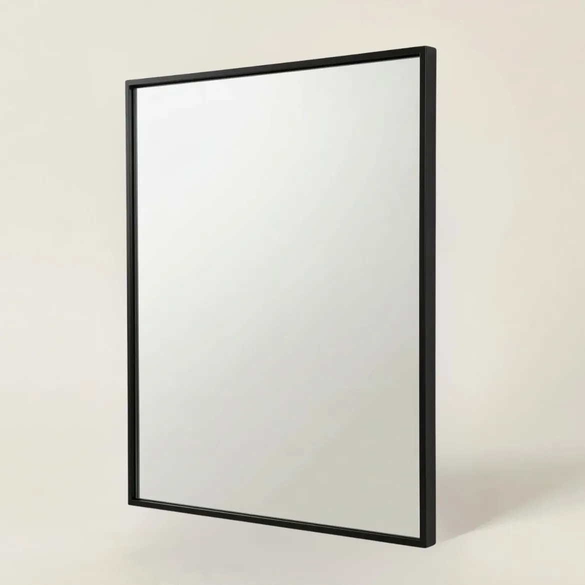 Prostokatne lustro wiszące AXION, 60 x 40 cm, czarne