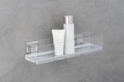 Prostokątna półka łazienkowa QUADRO, Vacuum-Loc, pod prysznic, WENKO
