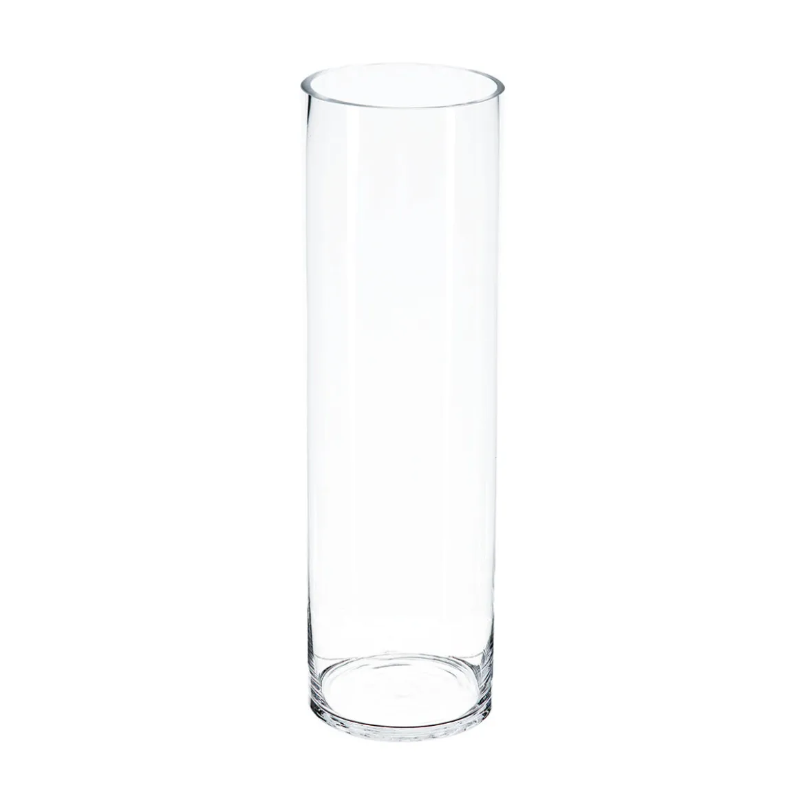 Przezroczysty wazon cylindryczny, wys. 50 cm, szkło