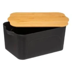 Pudełko plastikowe z bambusową pokrywką, 6,5 litra