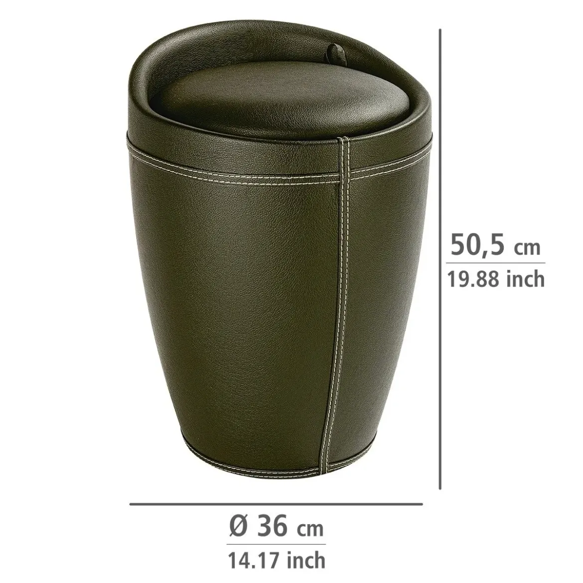 Pufa CANDY ze schowkiem - kosz na pranie, 2 w 1, WENKO