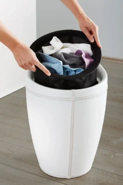 Pufa CANDY ze schowkiem - kosz na pranie, 2 w 1, WENKO