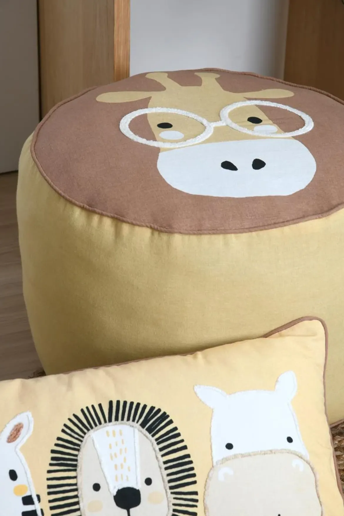Pufa dla dziecka COQUIN zebra, Ø 40 cm