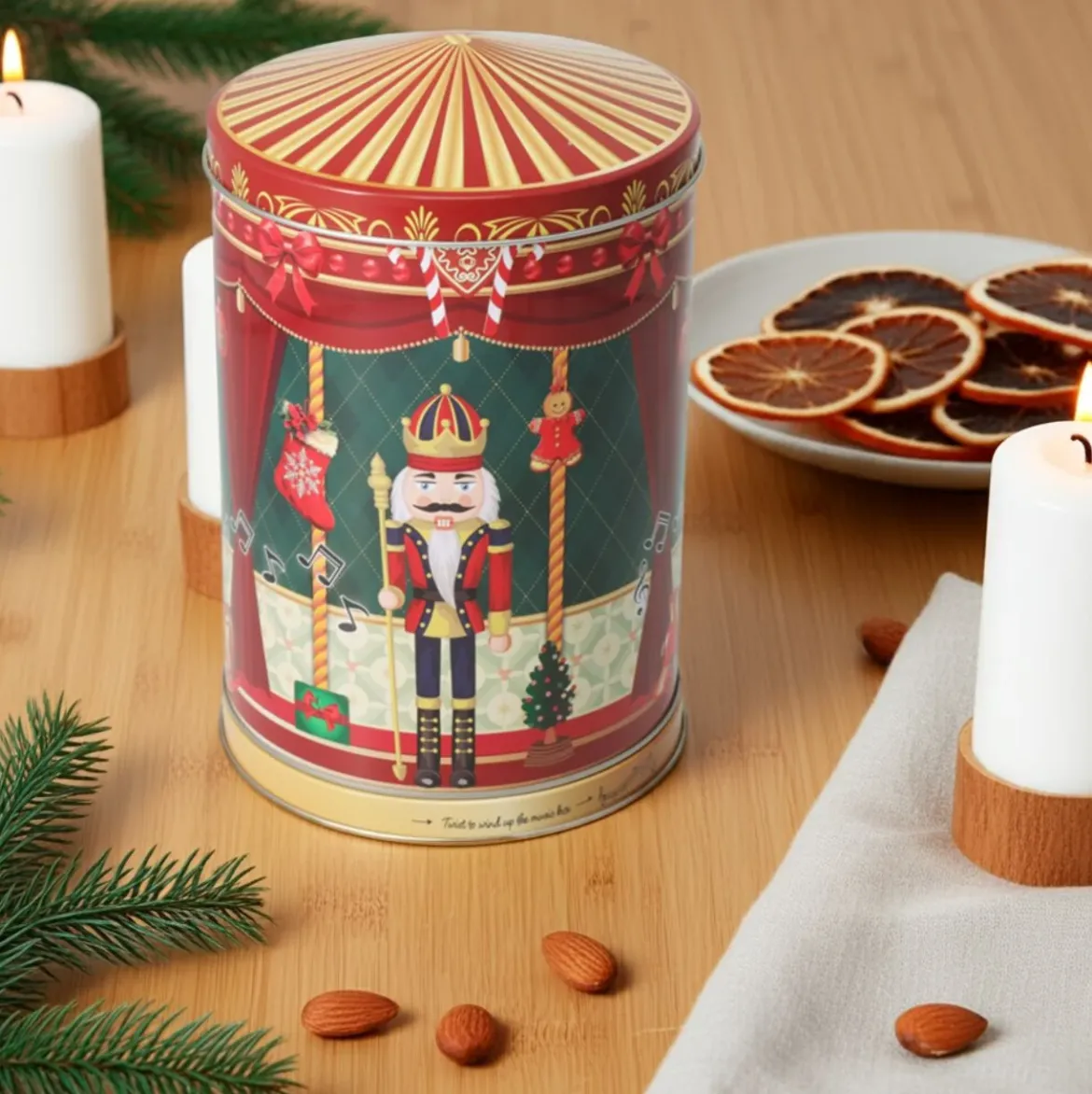 Puszka na ciastka STELLARI karuzela w parku, Ø 13,2 cm