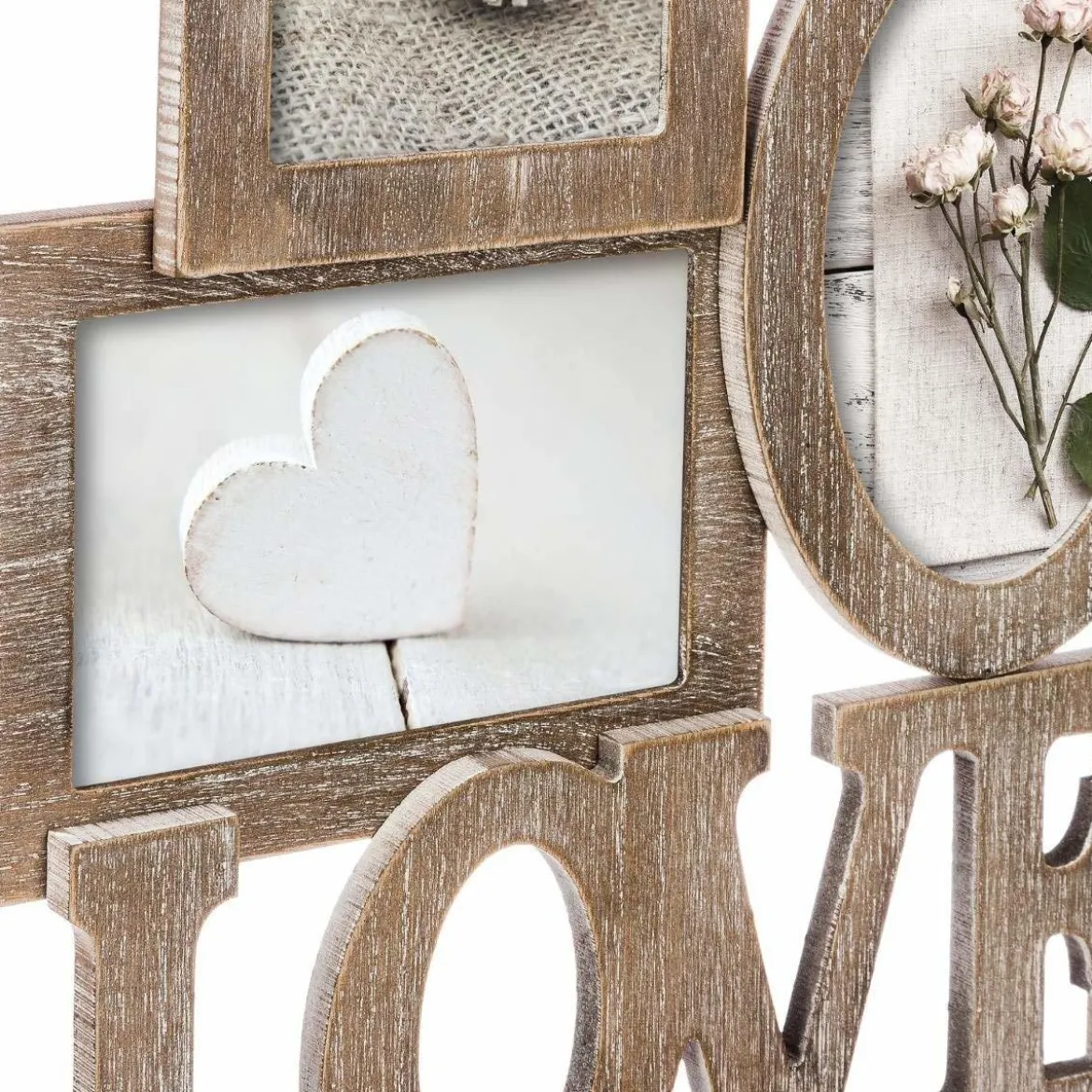 Ramka na zdjęcia LOVE z miejscem na 6 fotografii