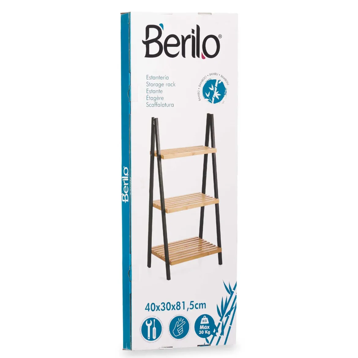 Regał BAMBOO GLOW, 40 x 30 x 81,5 cm