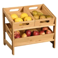 Regał kuchenny z wyciąganymi tacami, bambus, 39,5 x 26 cm, Kesper