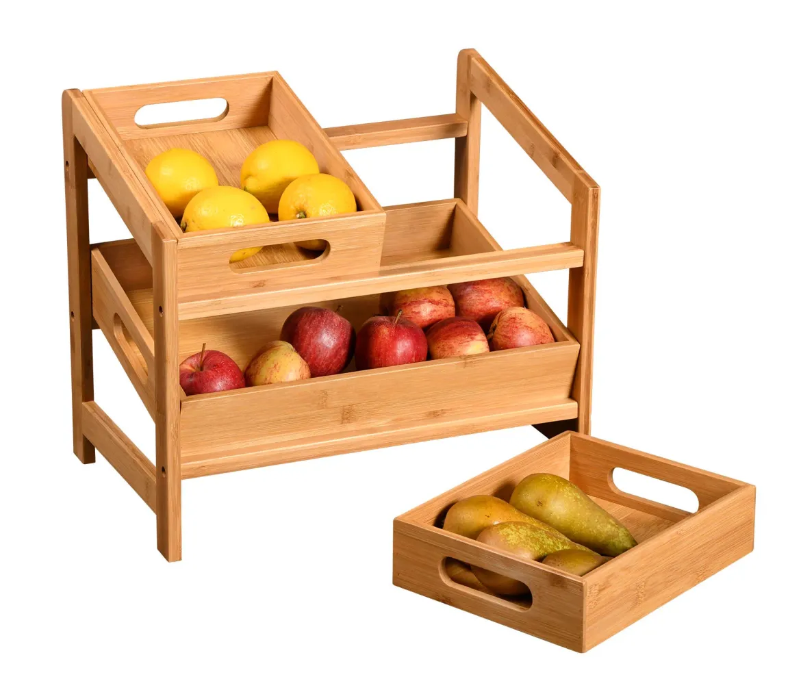 Regał kuchenny z wyciąganymi tacami, bambus, 39,5 x 26 cm, Kesper