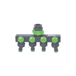 Rozdzielacz wody do kranu ogrodowego RIBIMEX, 3/4" i 1", 3/4" i 1/2”