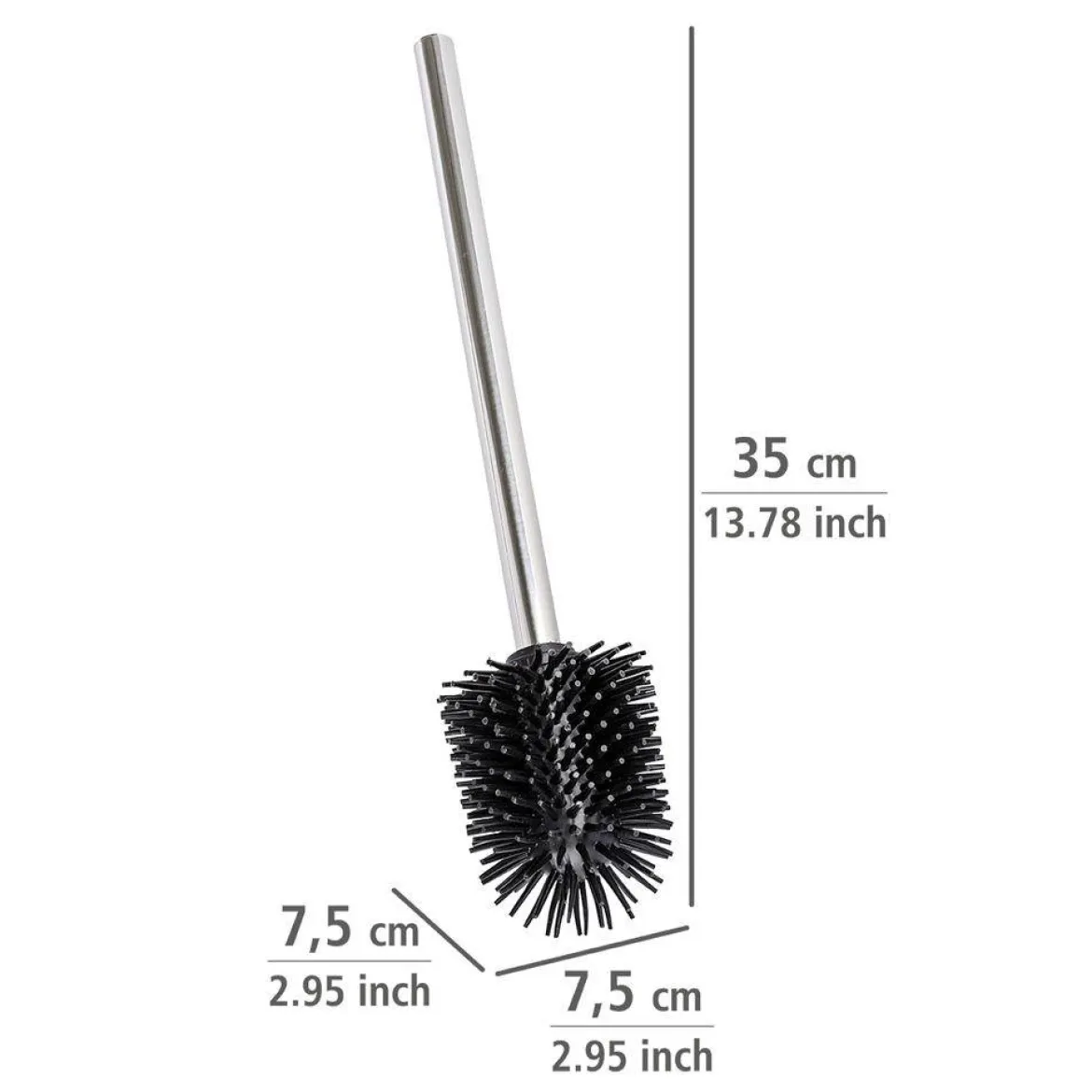 Samoczyszcząca, silikonowa szczotka do WC ⌀ 7,5 cm, WENKO