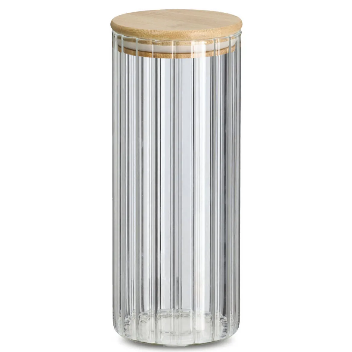 Słoik z bambusową pokrywką GROOVES, 1100 ml