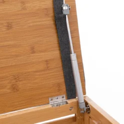 Stołek łazienkowy BAMBOO z koszem na pranie, 2w1