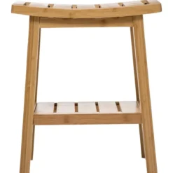 Stołek łazienkowy BAMBOO z półeczką na akcesoria