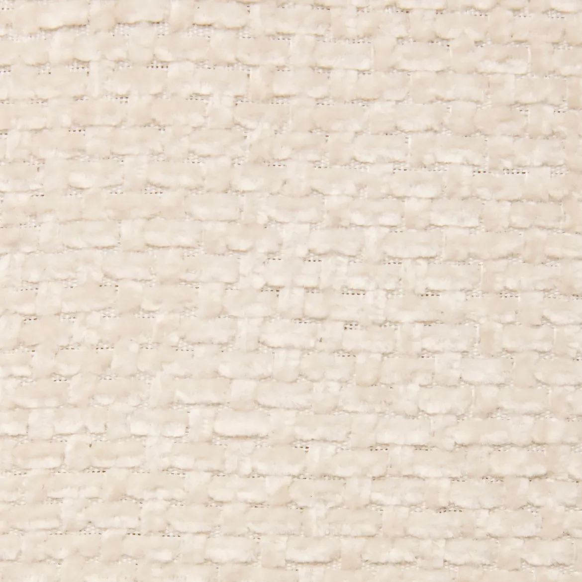 Stołek dekoracyjny z szenilu SPOLO, 39 x 38 cm, biały