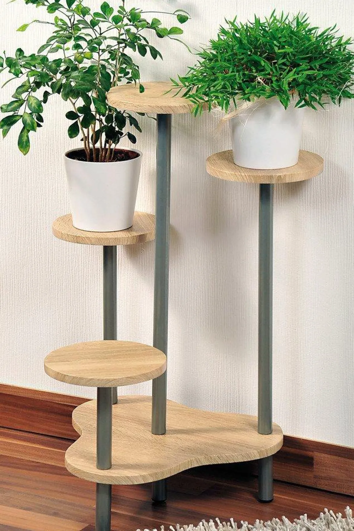 Stojak na kwiaty doniczkowe, kwietnik z 4 półkami