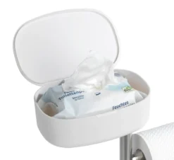 Stojak na papier i szczotkę wc z półką i koszem RIVAZZA, 4w1, WENKO