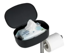 Stojak na papier i szczotkę wc z półką i koszem RIVAZZA, 4w1, WENKO
