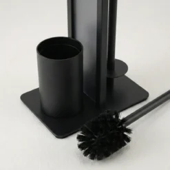 Stojak na papier toaletowy i szczotkę do WC z półką na telefon HYLLA, 65 cm