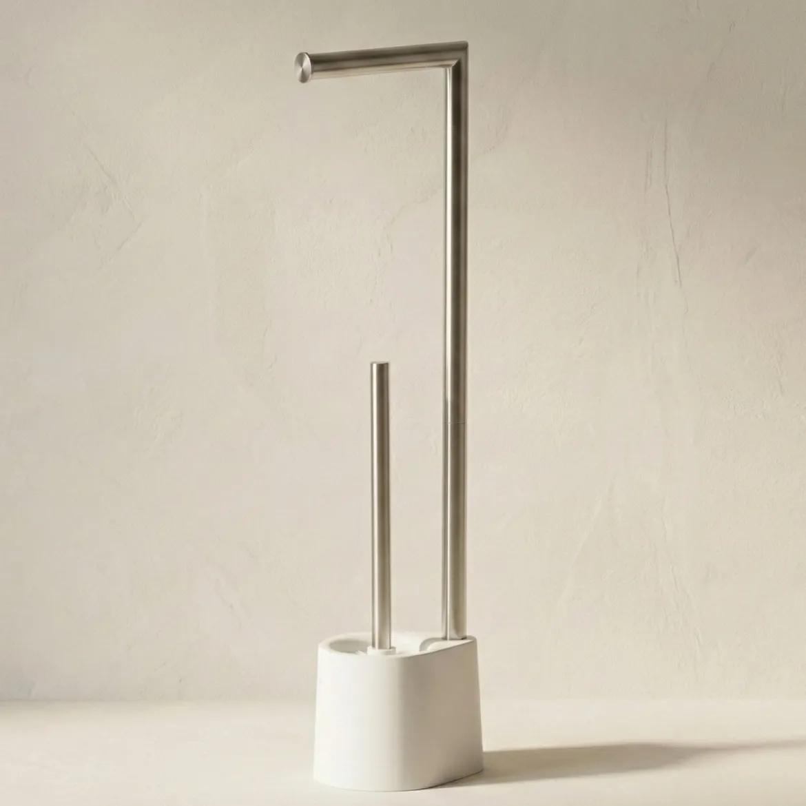 Stojak na papier toaletowy i szczotkę do WC STILK, 63 cm