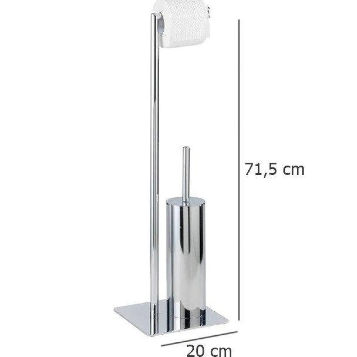 Stojak na papier toaletowy i szczotkę RECCO do WC - 2w1, WENKO