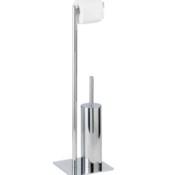 Stojak na papier toaletowy i szczotkę RECCO do WC - 2w1, WENKO
