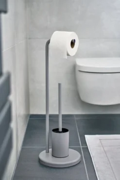 Stojak na papier toaletowy i szczotka do wc VETRO, wys. 63 cm