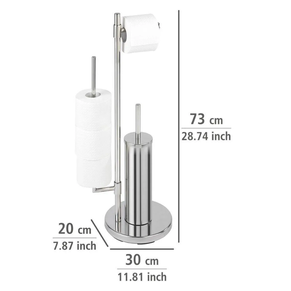 Stojak na papier toaletowy i szczotkę do WC, UNIVERSALO NEO - 3 w 1, WENKO