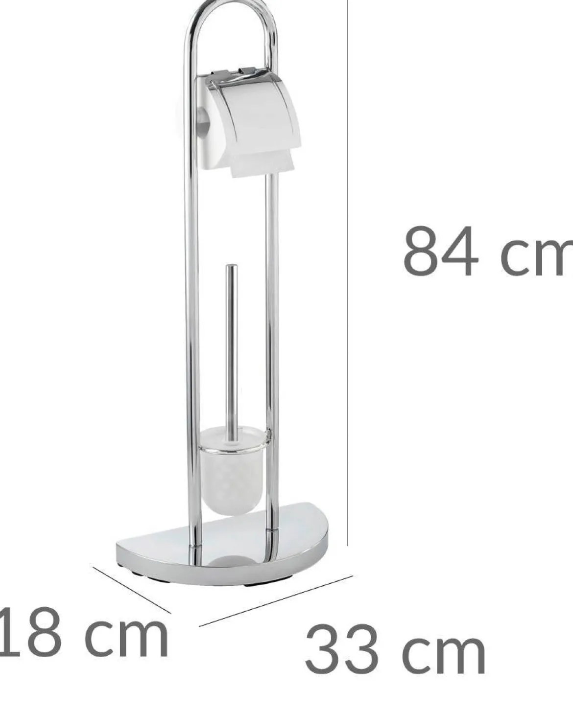 Stojak na papier toaletowy i szczotkę do WC, COSENZA - 2w1, WENKO